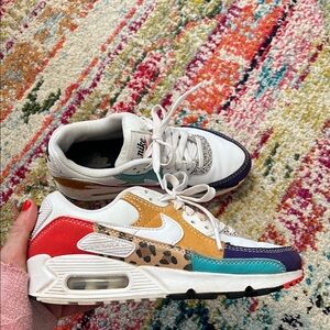 Rare Nike Air Max, animal prints, calf hair & suede detail, size 6